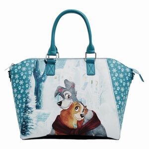 NEW Loungefly Disney Lady & The Tramp Holiday Hug Holiday Christmas Satchel
